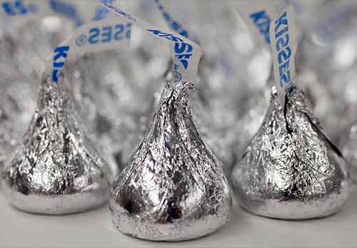 World Famous Hershey Chocolate Kisses.